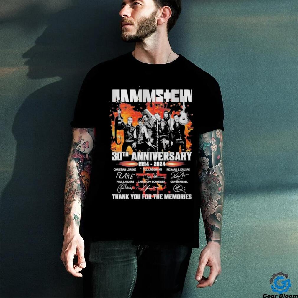Rammstein 30th Anniversary 1994 2024 Signature Thank You For The Memories T Shirt Rammstein 30th Anniversary 1994 2024 Signature Thank You For The Memories T Shirt