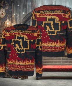 Rammstein En Baum Brennt Flames Ugly Christmas Sweater