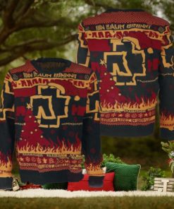 Rammstein En Baum Brennt Flames Ugly Christmas Sweater