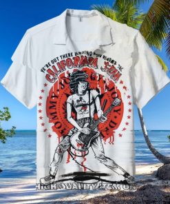 Ramones Johnny, Joey, Dee Dee, Tommy California Sun Hawaiian Shirt