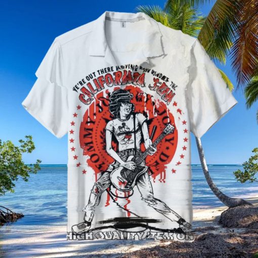 Ramones Johnny, Joey, Dee Dee, Tommy California Sun Hawaiian Shirt