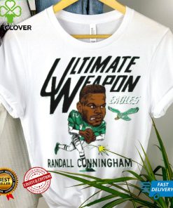 Randall Cunningham Philadelphia Eagles Homage Caricature Retired Player Tri Blend T Shirt