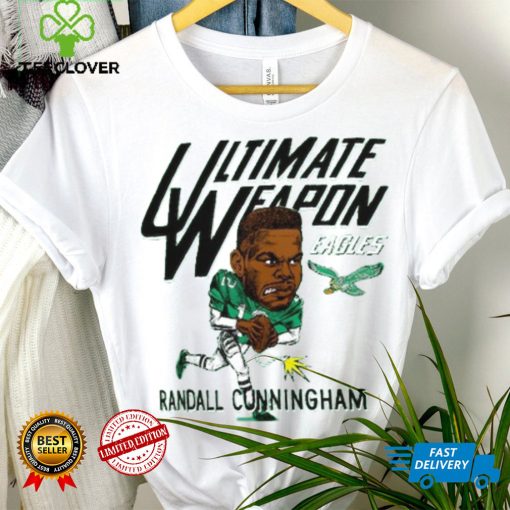 Randall Cunningham Philadelphia Eagles Homage Caricature Retired Player Tri Blend T Shirt