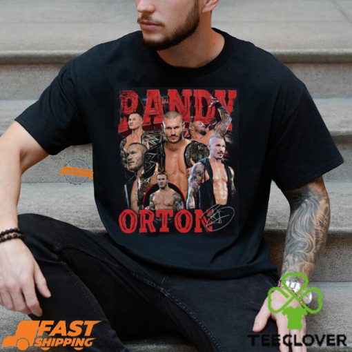 Randy Orton Six Pose Red Logo T shirt