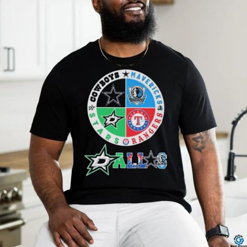 Rangers And Stars Dallas Sports Teams Logo Shirt