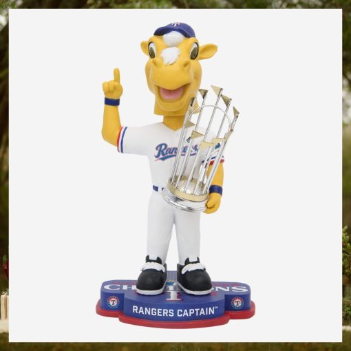 Rangers Captain Texas Rangers 2023 World Series Champions Bobblehead Ornament