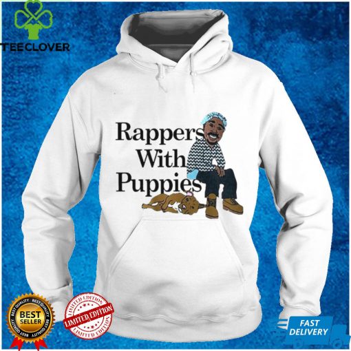 Rappers With Puppies Cartoon Pitbull Rap Lovers Shirt tee
