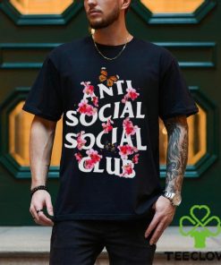 Rare Anti Social Social Club Shirt Butterflies Flowers Shirt