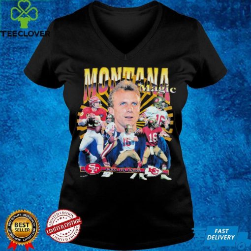 Rare Vintage Joe Montana 90's 2Side T Shirt NFL Football Salem Sportswear