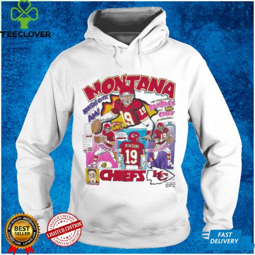 Rare Vintage Joe Montana Salem Sportswear Comic Series 90’s t hoodie, sweater, longsleeve, shirt v-neck, t-shirt NFL Football Caricature Kansas city Chiefs tee