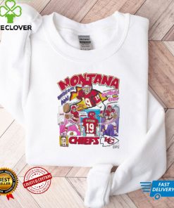 Rare Vintage Joe Montana Salem Sportswear Comic Series 90's t hoodie, sweater, longsleeve, shirt v-neck, t-shirt NFL Football Caricature Kansas city Chiefs tee
