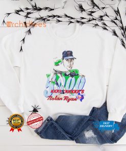 Rare Vintage Nolan Ryan caricature 80's t shirt baseball MLB Texas Rangers Salem Sportswear t shirt tee