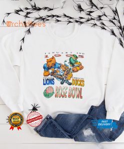 Rare Vintage Rose Bowl Full Print 90's t shirt University Football Mascot Logo t shirt tee