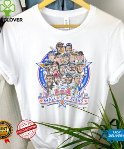 Rare Vintage USA Baseball All Star Game Caricature 80's 2side t shirts MLB Salem Sportswear tee