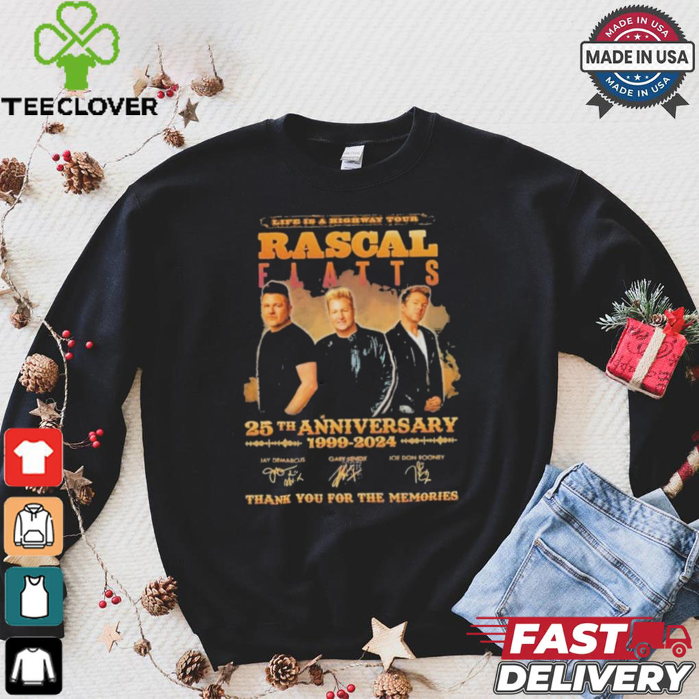 Rascal Flatts 25th Anniversary 1999 2024 Life Is A Highway Tour Signatures Shirt Rascal Flatts 25th Anniversary 1999 2024 Life Is A Highway Tour Signatures Shirt