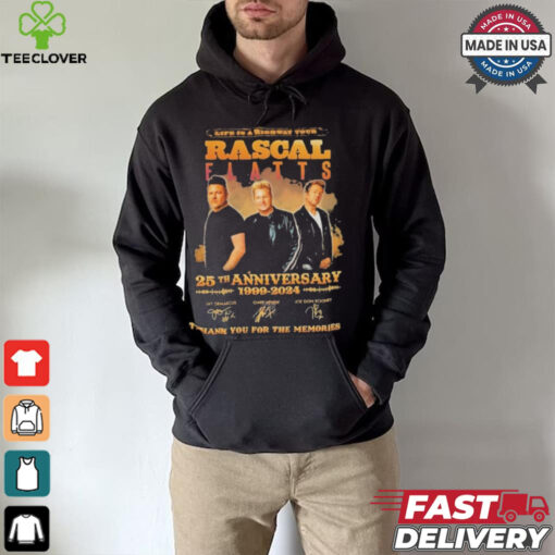 Rascal Flatts 25th Anniversary 1999 2024 Life Is A Highway Tour Signatures Shirt