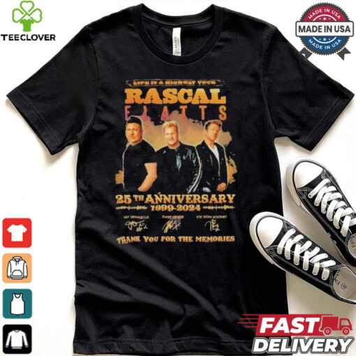 Rascal Flatts 25th Anniversary 1999 2024 Life Is A Highway Tour Signatures Shirt