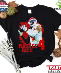 Rashee Rice 4 wide receiver for the Kansas City Chiefs T Shirt