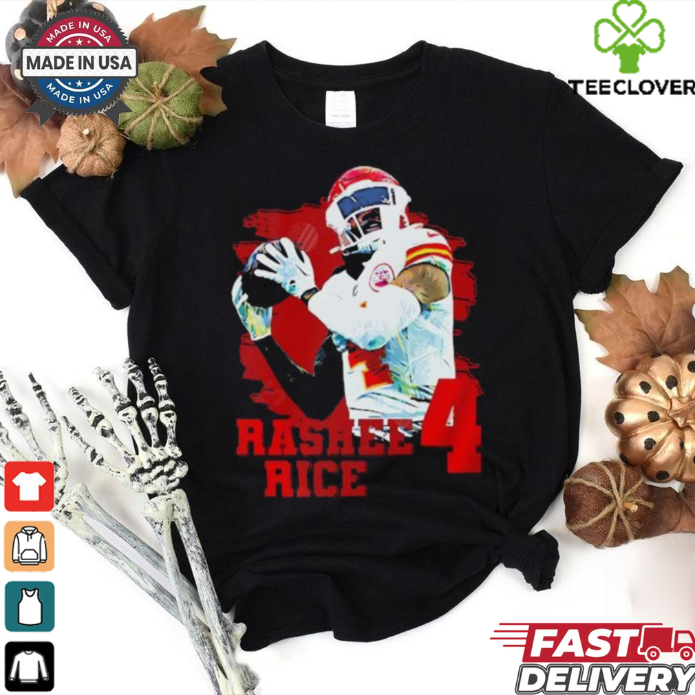 Rashee Rice 4 wide receiver for the Kansas City Chiefs T Shirt Rashee Rice 4 wide receiver for the Kansas City Chiefs T Shirt