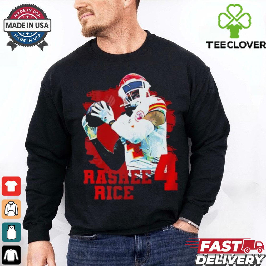 Rashee Rice 4 wide receiver for the Kansas City Chiefs T Shirt Rashee Rice 4 wide receiver for the Kansas City Chiefs T Shirt