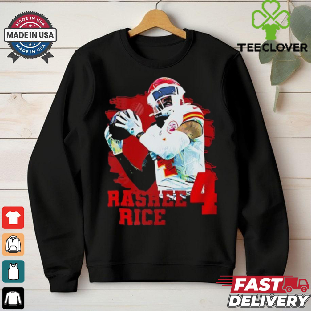 Rashee Rice 4 wide receiver for the Kansas City Chiefs T Shirt Rashee Rice 4 wide receiver for the Kansas City Chiefs T Shirt