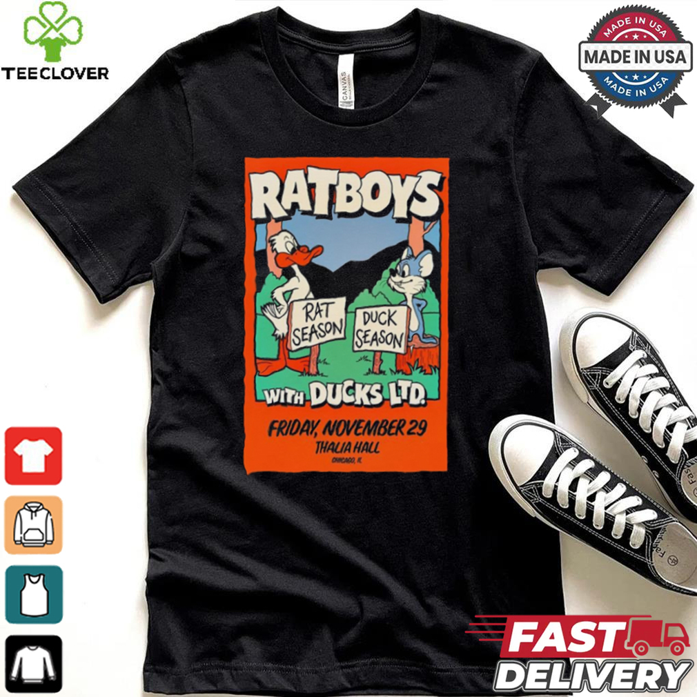 RatBoys With Ducks LTD On November 29 2024 In Chicago IL Tour Poster Shirt RatBoys With Ducks LTD On November 29 2024 In Chicago IL Tour Poster Shirt