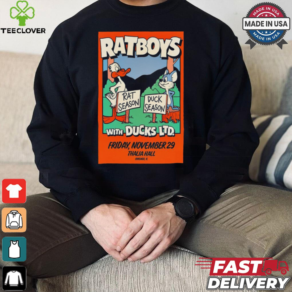 RatBoys With Ducks LTD On November 29 2024 In Chicago IL Tour Poster Shirt RatBoys With Ducks LTD On November 29 2024 In Chicago IL Tour Poster Shirt