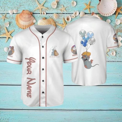 Ratatouille Remy Remy Little Chef Balloon Mickey Ears Custom Disney Baseball Jersey