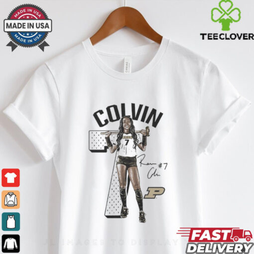 Raven Colvin 7 Purdue Boilermakers Signature t shirt