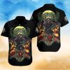 Raven Human Skull Hawaiian Shirt Summer Button Up For Men Women Couple