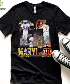 Ray Lewis And Brooks Robinson Maryland Sports Teams Signatures Shirt