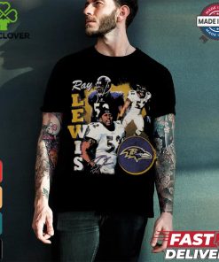 Ray Lewis Black Baltimore Ravens Legends Collage T Shirt