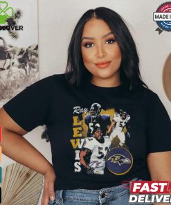 Ray Lewis Black Baltimore Ravens Legends Collage T Shirt
