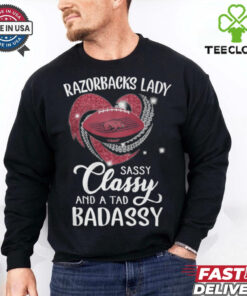 Razorbacks Laydy Sassy Classy And A Tad Badassy Shirt