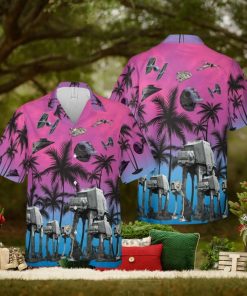 Star Wars Funny Summer Tropical Purple Hawaiian Shirt