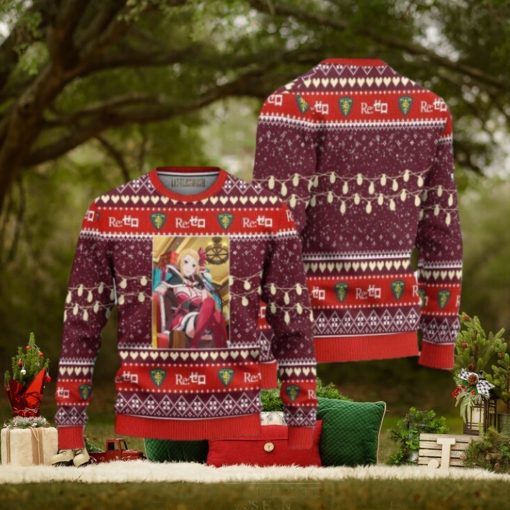 Re Zero Priscilla Ugly Christmas Sweater 3D Gift For Big Fans