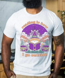 Reading Is How I Go Outside Magical Journey Cat Shirt