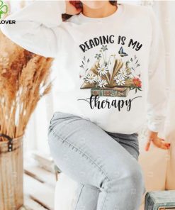 Reading Is My Therapy Sweatshirt , Book Floral Reading Crewneck Sweater