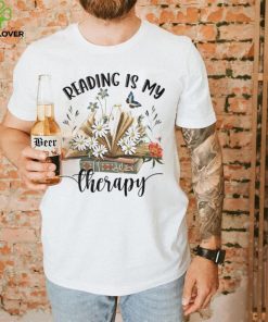 Reading Is My Therapy Sweatshirt , Book Floral Reading Crewneck Sweater