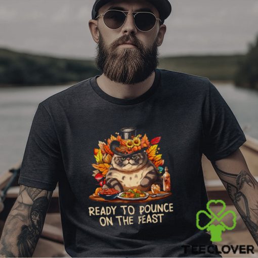 Ready To Pounce On The Feast   Thanksgiving Cat Classic T Shirt