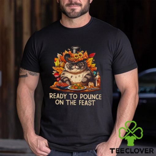 Ready To Pounce On The Feast   Thanksgiving Cat Classic T Shirt
