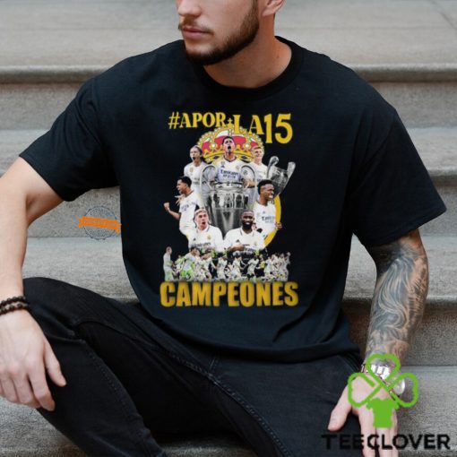 Real Madrid Apor La15 Campeones T Shirt