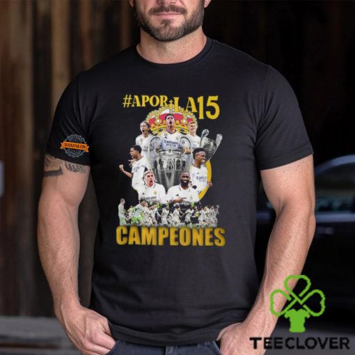 Real Madrid Apor La15 Campeones T Shirt