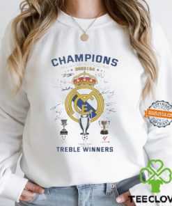 Real Madrid Champions Leagues La Liga Supercopa Treble Winner T Shirt