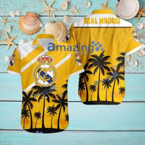 Real Madrid FC Logo Button Down Hawaiian Shirt Hip Summer Trend