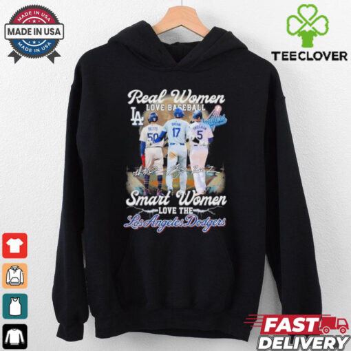 Real Women Love Baseball Smart Women Love Freddie Freeman Mookie Betts And Shohei Ohtani 2024 Shirt