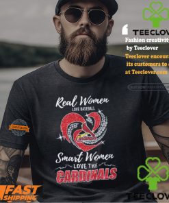 Real Women Love Baseball Smart Women Love The Cardinals Shirt
