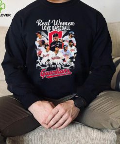 Real Women Love Baseball Smart Women Love The Cleveland Guardians Signatures Shirt