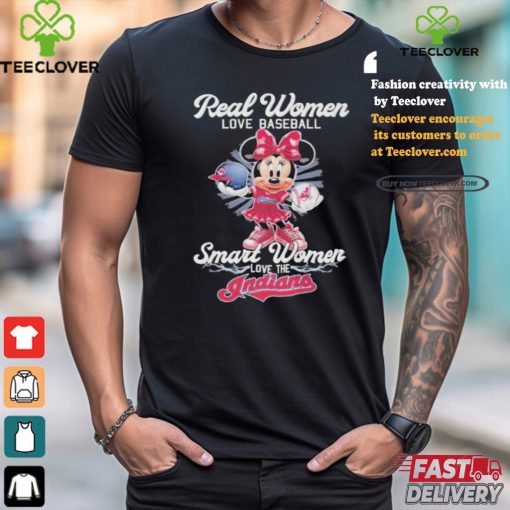 Real Women Love Baseball Smart Women Love The Cleveland Guardians x Mickey Mouse T Shirt