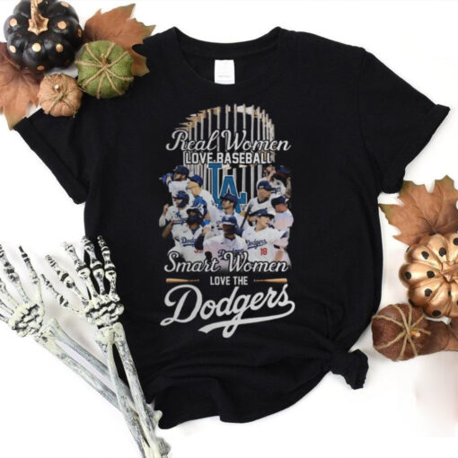 Real Women Love Baseball Smart Women Love The Los Angeles Dodgers MLB T Shirt